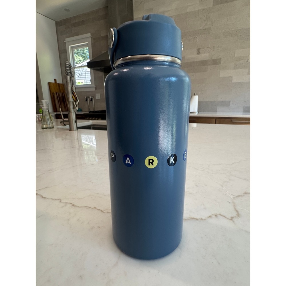 REAL! NYC Pop Up Blue Subway PARKE Stainless Steel Water Bottle